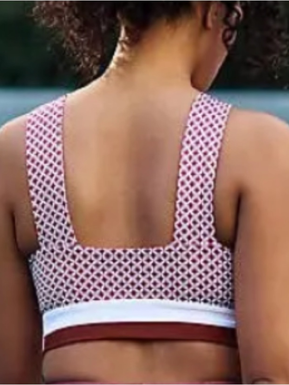 Beach Riot Anthropologie Adina Crop Top Rust Brown White Halter Neck Size L - Picture 2 of 12